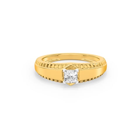 Beveled Prism Solitaire Ring for Men Beveled Prism Solitaire Ring for Men