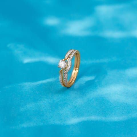 Infinity Embrace Solitaire Bridal Ring Set