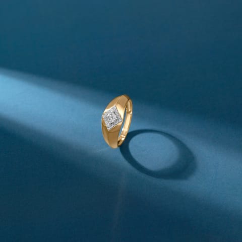 Halo Quadrant Solitaire Ring for Men Halo Quadrant Solitaire Ring for Men