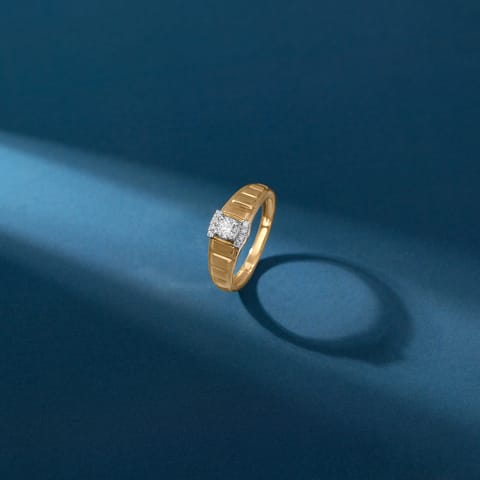 Fluted Solitaire Ring for Men Fluted Solitaire Ring for Men