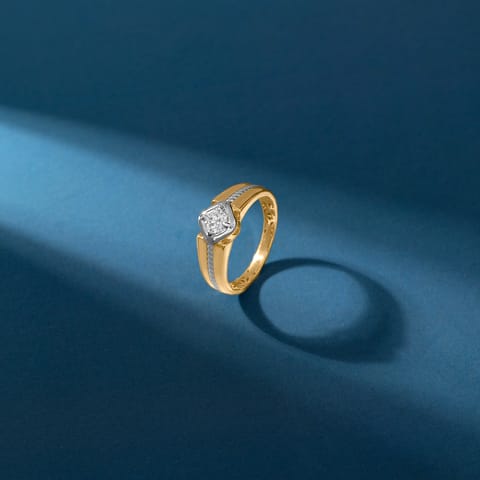 Dual Meridian Solitaire Ring for Men