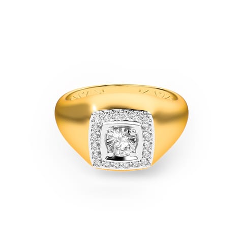 Signet Solitaire Ring for Men
