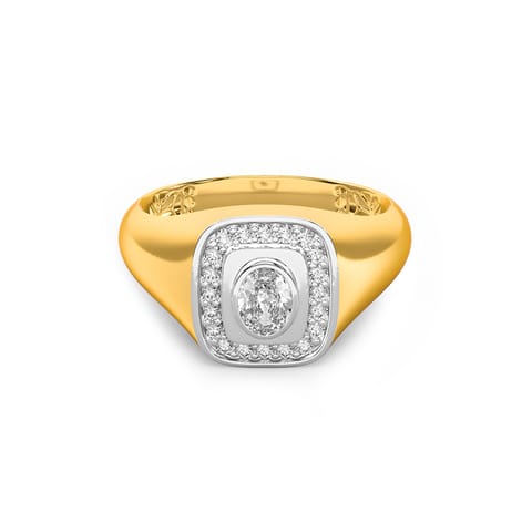 Cipher Solitaire Ring for Men