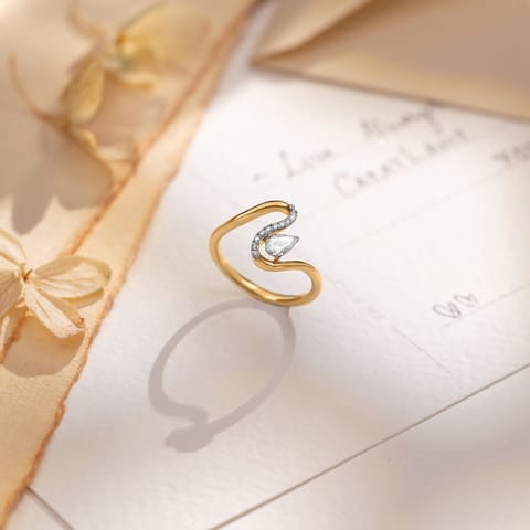 Sinuous Solitaire Ring