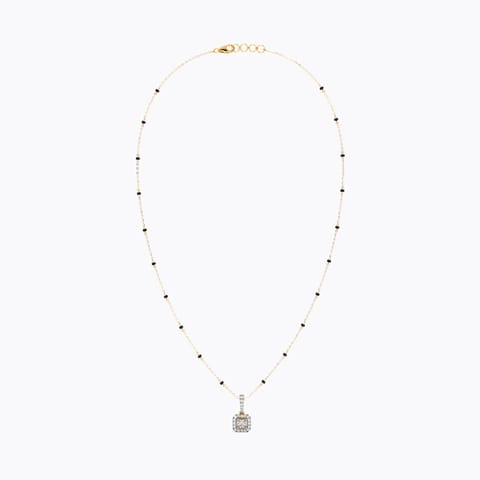 Classic Halo Solitaire Mangalsutra Classic Halo Solitaire Mangalsutra