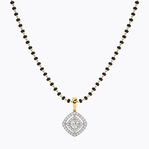 Halo Quad Solitaire Mangalsutra Halo Quad Solitaire Mangalsutra