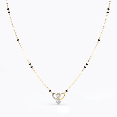 Shimmering Hearts Solitaire Mangalsutra Shimmering Hearts Solitaire Mangalsutra