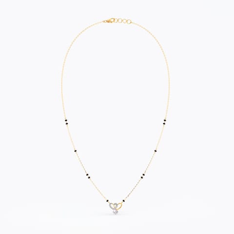 Shimmering Hearts Solitaire Mangalsutra Shimmering Hearts Solitaire Mangalsutra