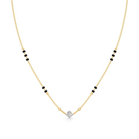 Round Brilliant Solitaire Mangalsutra Round Brilliant Solitaire Mangalsutra