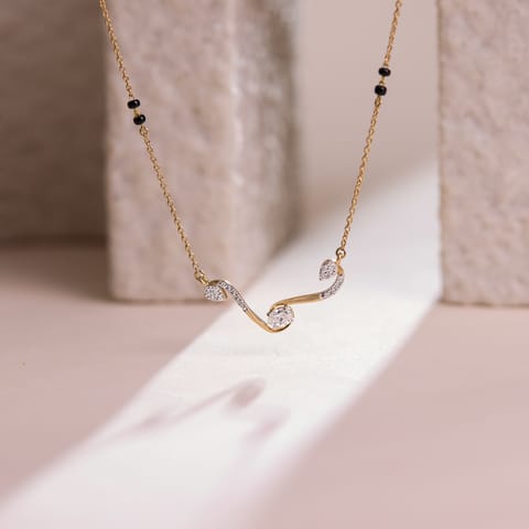 Sparkling Waves Solitaire Mangalsutra