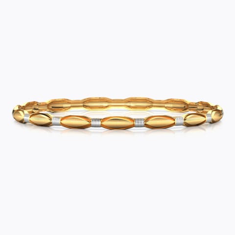Four Tone Textured Gold Bangle Set of 4