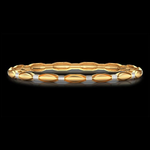Four Tone Textured Gold Bangle Set of 4