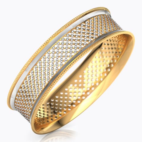 Lattice Mesh Gold Bangle