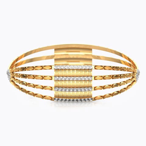 Helix Twist Gold Bangle