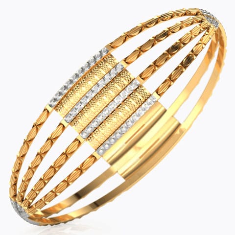 Helix Twist Gold Bangle