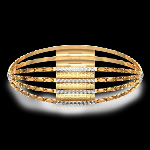 Helix Twist Gold Bangle