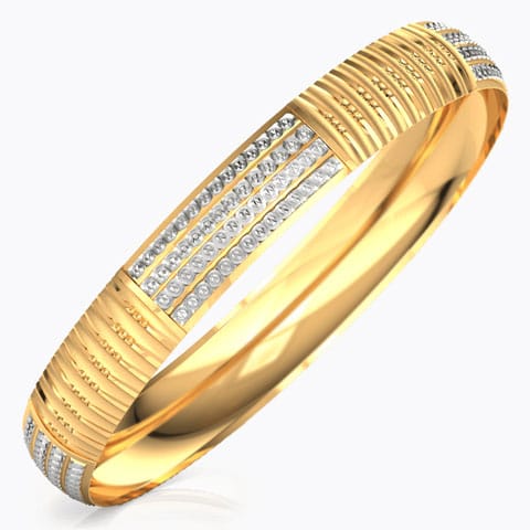 Dual-Finish Gold Bangle Dual-Finish Gold Bangle