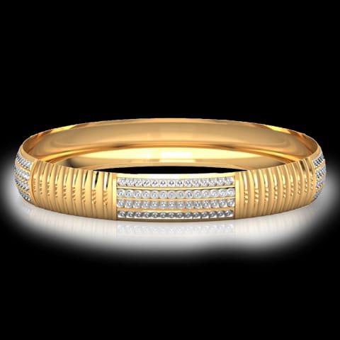 Dual-Finish Gold Bangle Dual-Finish Gold Bangle