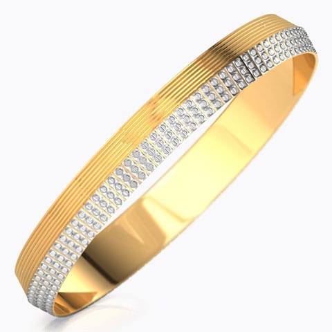 Three-Tone Pattern Gold Bangle Three-Tone Pattern Gold Bangle