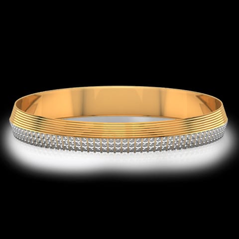 Three-Tone Pattern Gold Bangle Three-Tone Pattern Gold Bangle