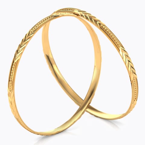 Chevron Pattern Bangle Set of 2