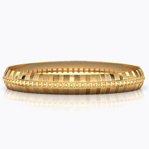 Waver Texture Gold Bangle