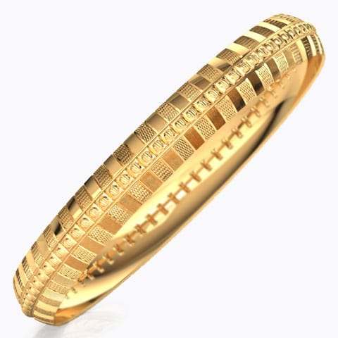Waver Texture Gold Bangle