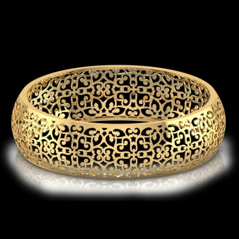 Angela Cutwork Gold Bangle