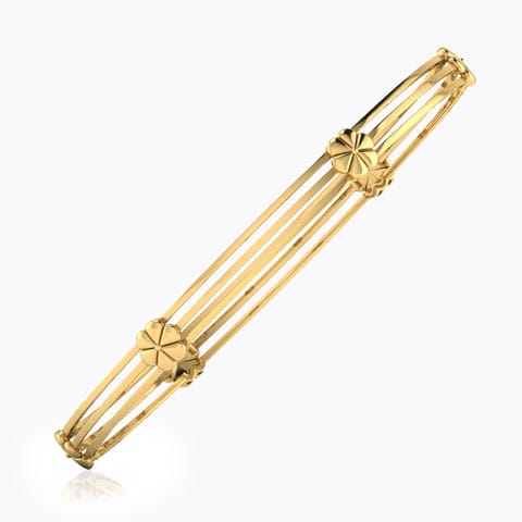 Freya Floral Gold Bangle