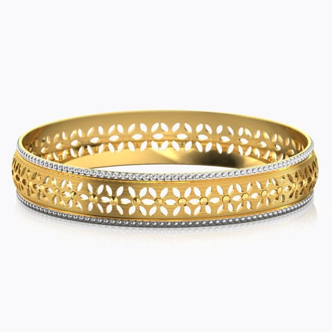 Petals Cutout Gold Bangle