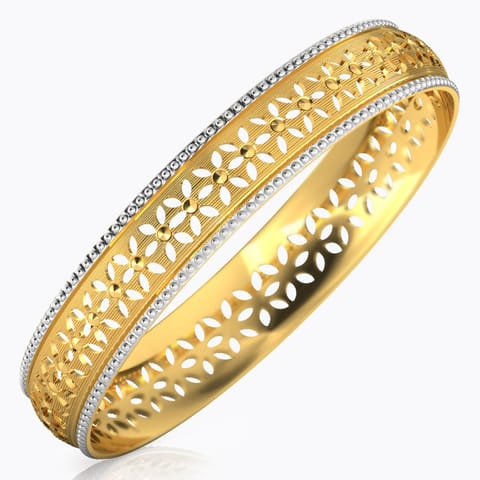 Petals Cutout Gold Bangle