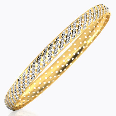 Edgy Lattice Gold Bangle