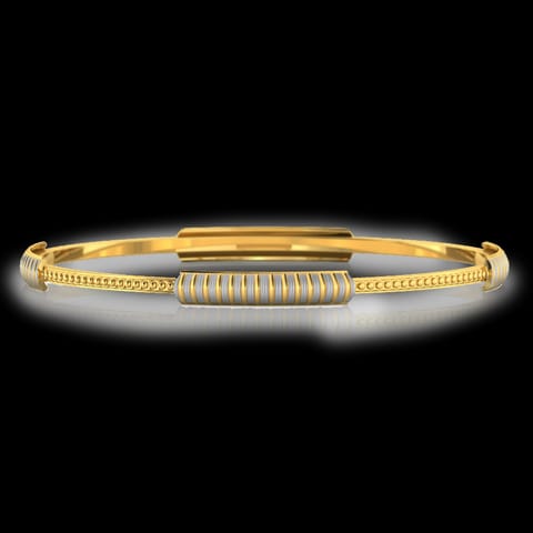 Linear Groove Gold Bangle