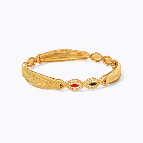 Braided Gleam Gold Bangle