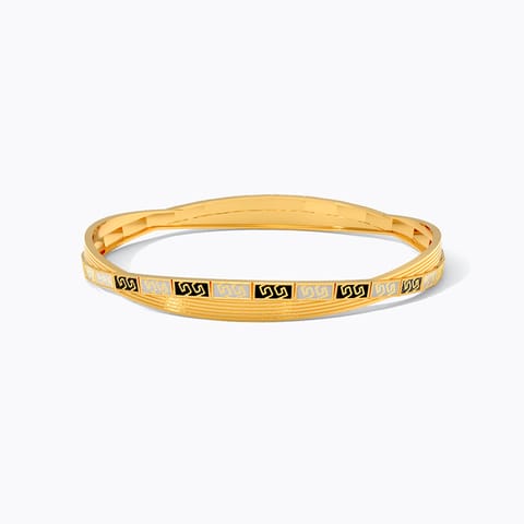 Gleam Wave Gold Bangle