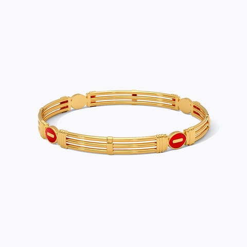 Trinity Lines Gold Bangle