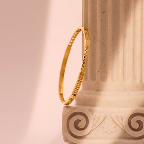 Radiant Ridge Gold Bangle
