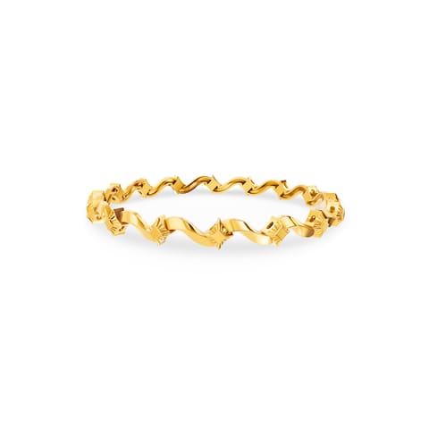 Wave Gold Bangle