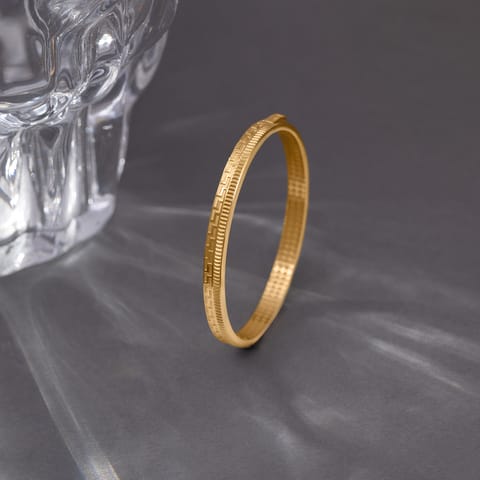 Vivid Embossed Gold Kada for Men Vivid Embossed Gold Kada for Men