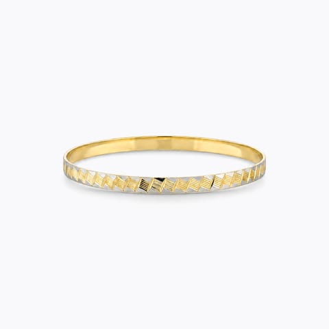 Bright Edge Gold Bangle