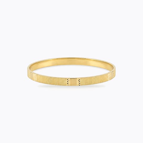 Soft Ridge Gold Bangle