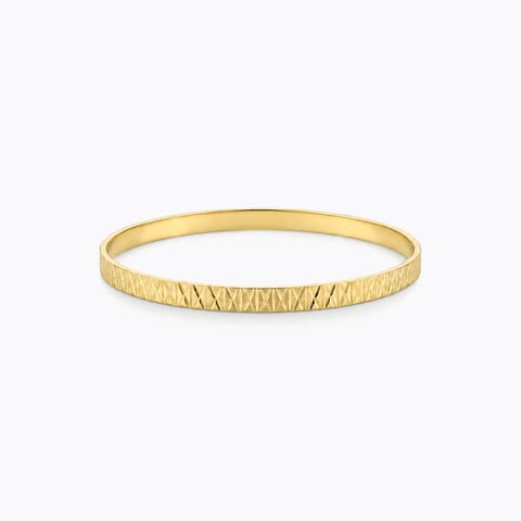 Fine Groove Gold Bangle
