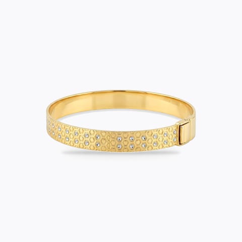 Blue Knot Gold Bangle