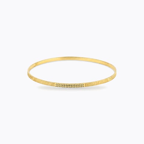Modern Sleek Gold Bangle