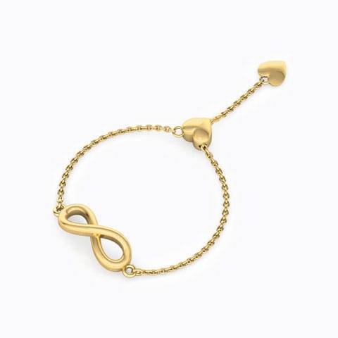 Infinity Heart Gold Flexi Ring Infinity Heart Gold Flexi Ring