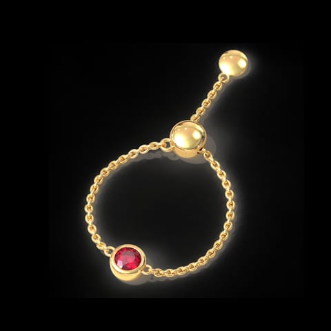 Scarlet Gemstone Flexi Ring