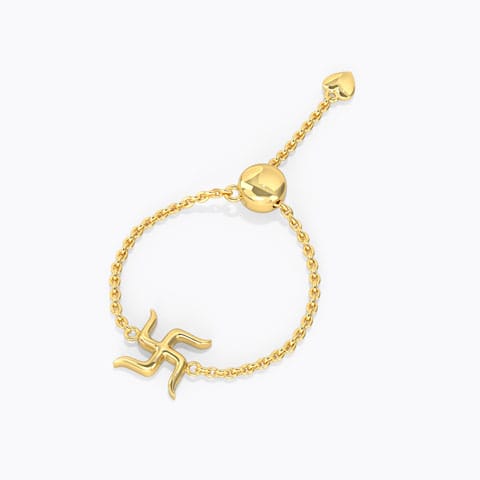 Swastik Gold Flexi Ring Swastik Gold Flexi Ring