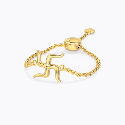 Swastik Gold Flexi Ring Swastik Gold Flexi Ring