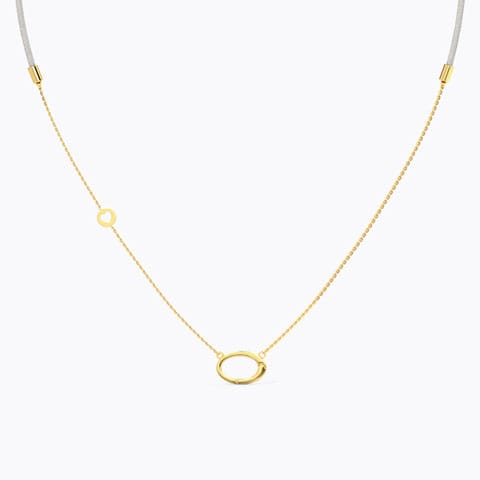 Gleam Charm Holder Gold Necklace