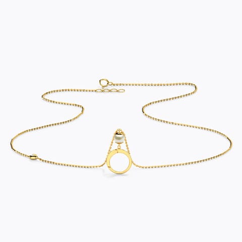 Halo Pearl Charm Holder Necklace Halo Pearl Charm Holder Necklace